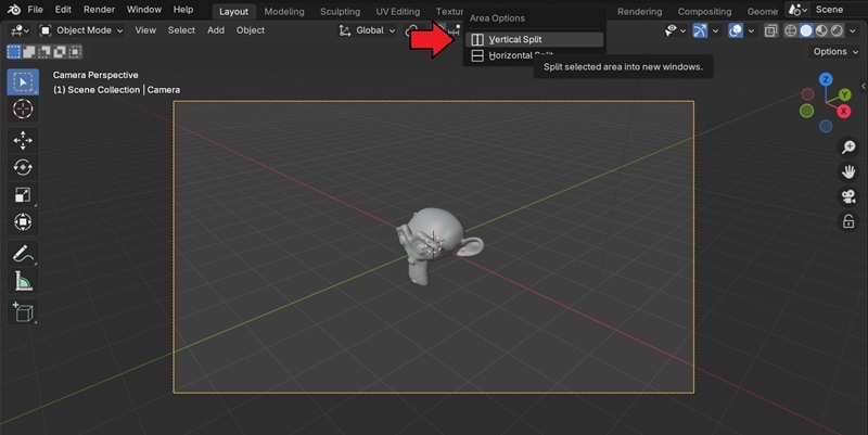 split area to open graph editor