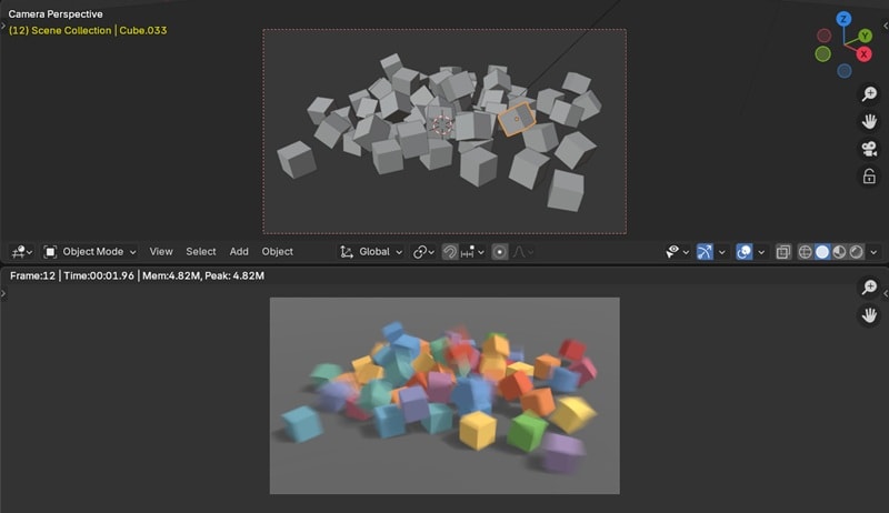 motion blur render in eevee result