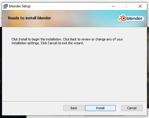 blender installationsbereites setup