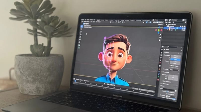 create 3d animated character in blender