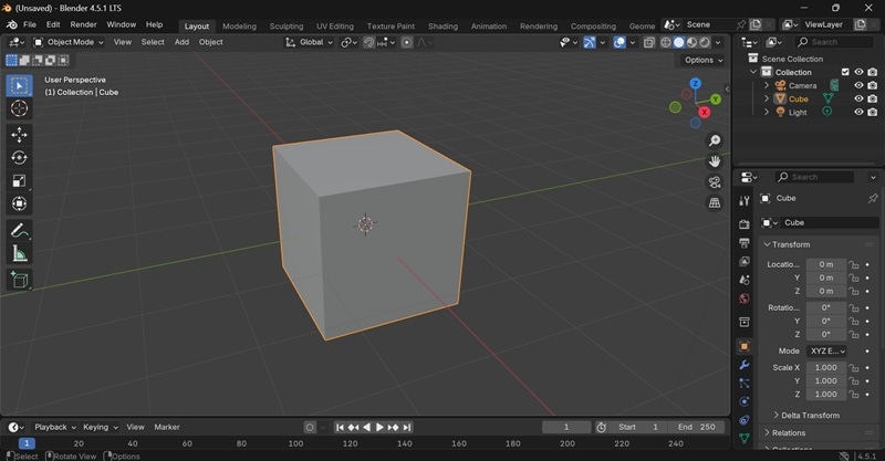 getting started with blender