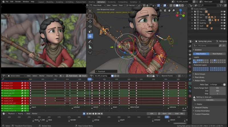 blender 3d modeling and animation tools