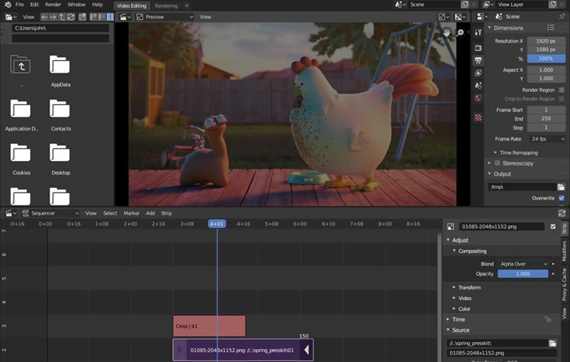 video editing in blender