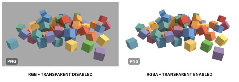 no transparent vs transparent background