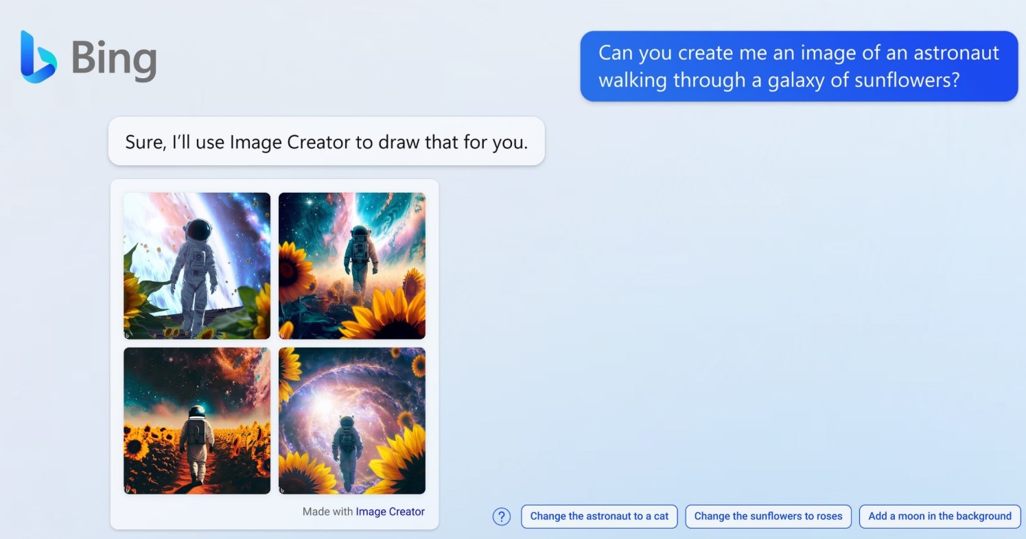 bling ai image generator chat