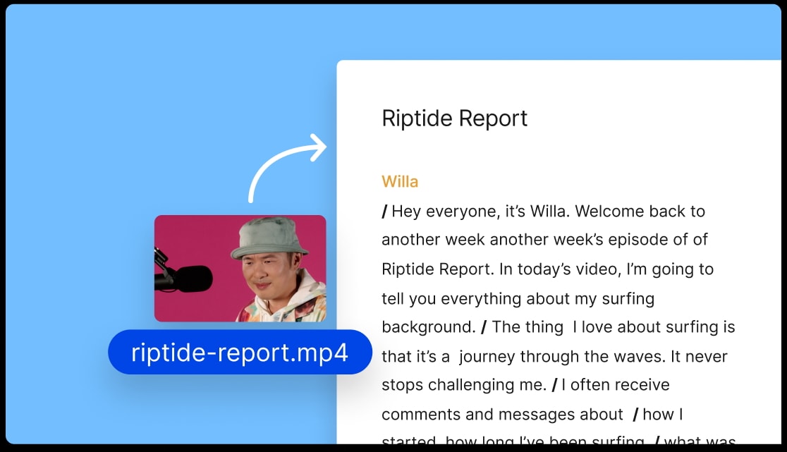 descript ia conversion blog en vidéo