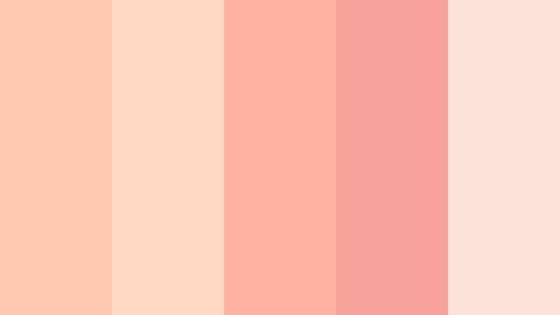 blossom blush afternoon soft apricot peach color palette with hex codes
