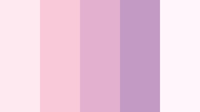 blossom window light blush lavender color palette with hex codes