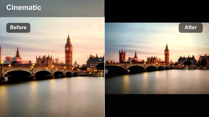 Blue hour city commute with cool tones