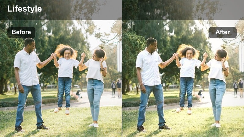 Commuter walking home at blue hour with city lights starting to glow and cool-toned streets.