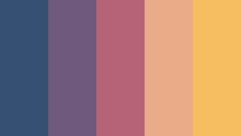 blue hour souvenir retro color color palette with hex codes