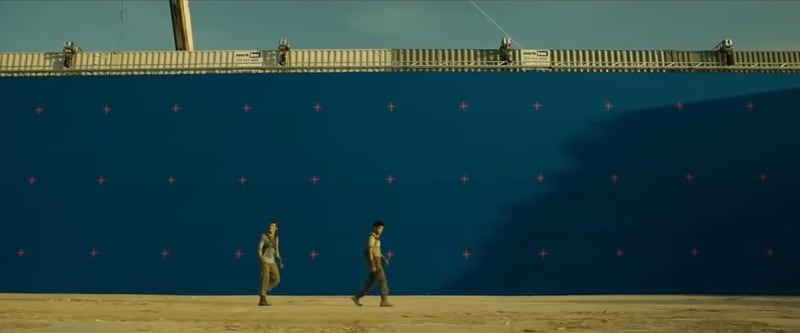 outdoor filming with blue screen