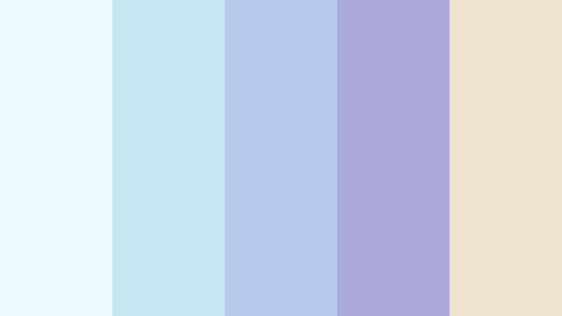 bluebell mist sky color color palette with hex codes