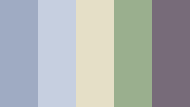 bluebell path cottagecore color color palette with hex codes