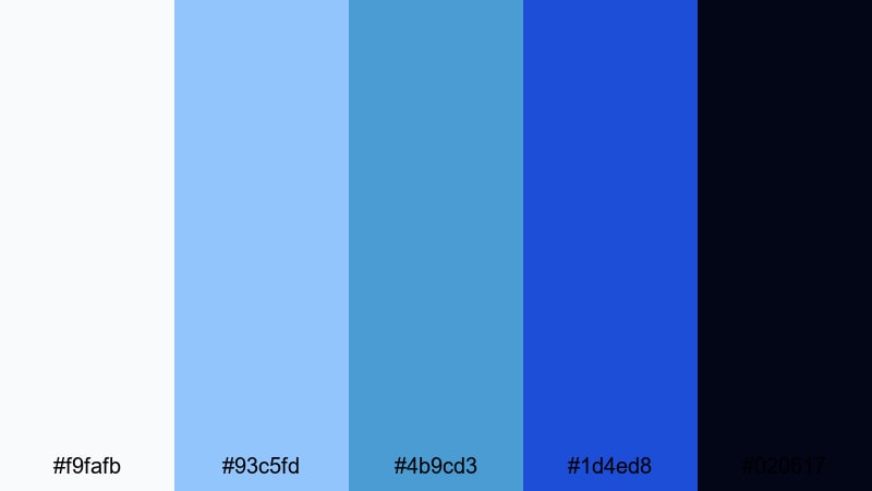 blueprint precision carolina blue color palette with hex codes