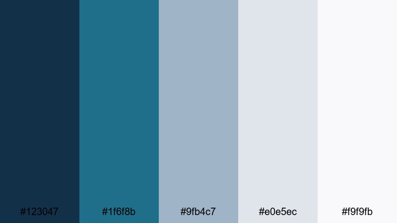 blueprint studio blue coral color palette with hex codes