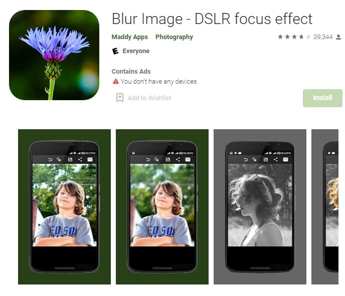 Blur Image- DSLR Focus Effect Aplikasi Background Buram