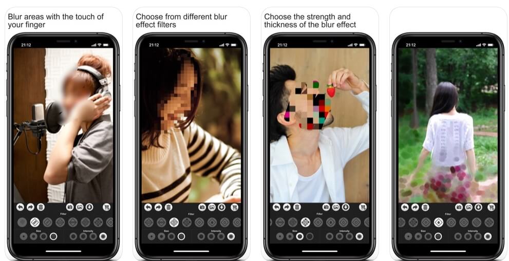 Aplicación Blur Mosaic para iOS