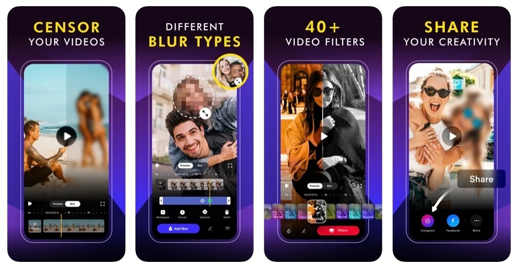 Blur video background di iPhone 