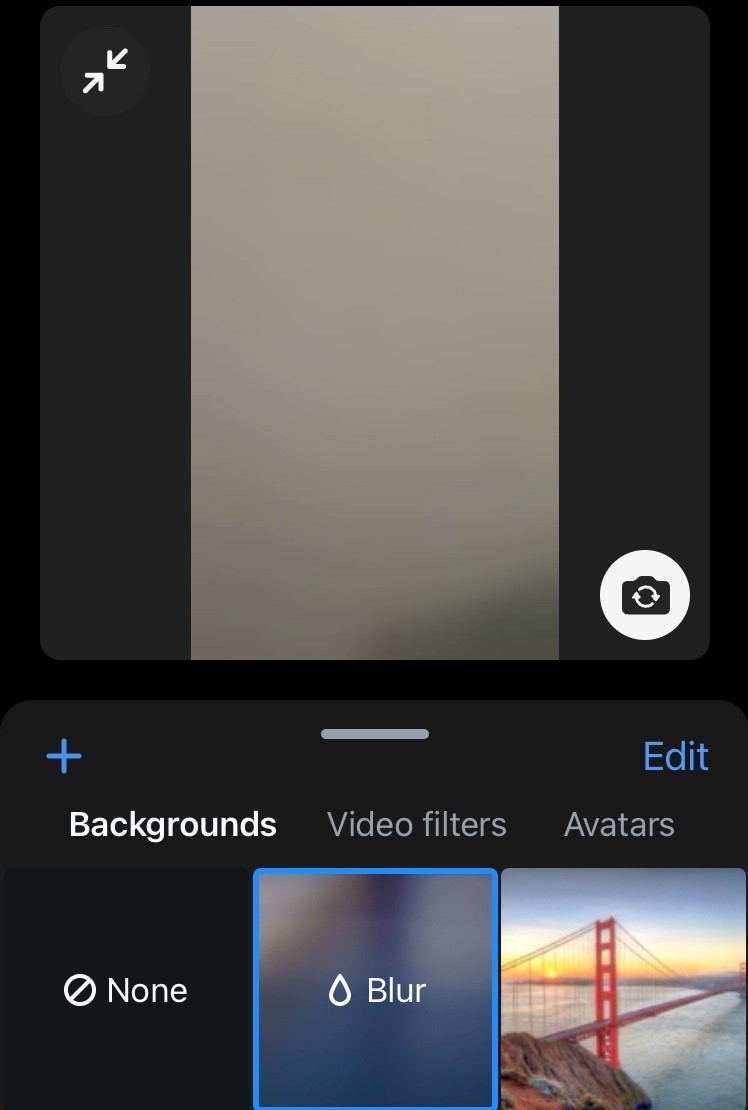 zoom blur background mobile settings