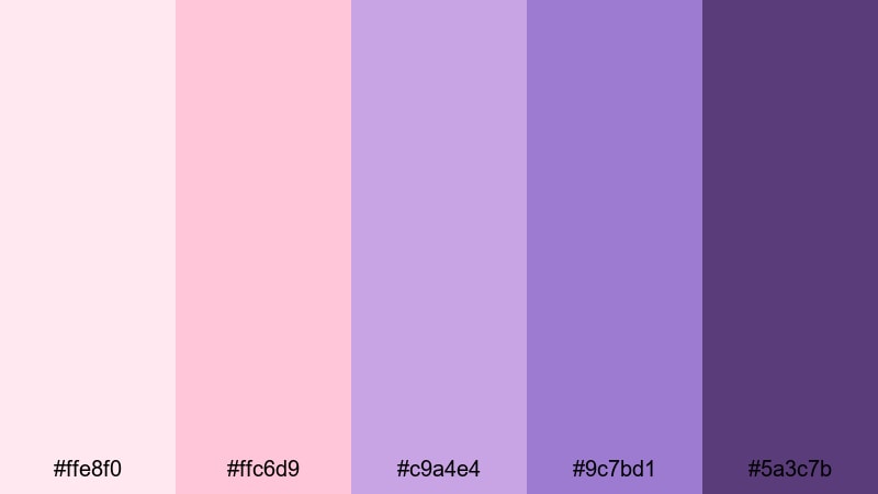 blush amethyst bouquet amethyst color palette with hex codes