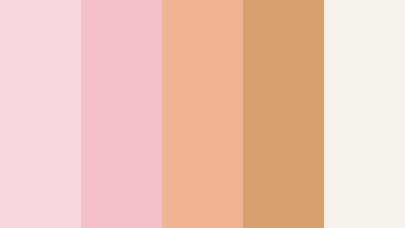 blush and champagne glow warm blush color palette with hex codes
