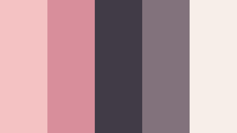 blush and charcoal luxe complementary color color palette with hex codes