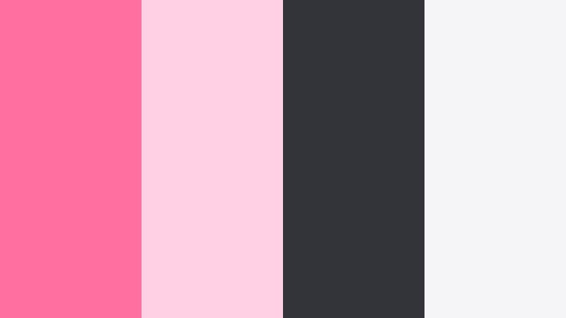 blush and charcoal luxe glow pink color palette with hex codes