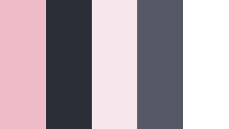 blush and charcoal luxe rose quartz color palette with hex codes