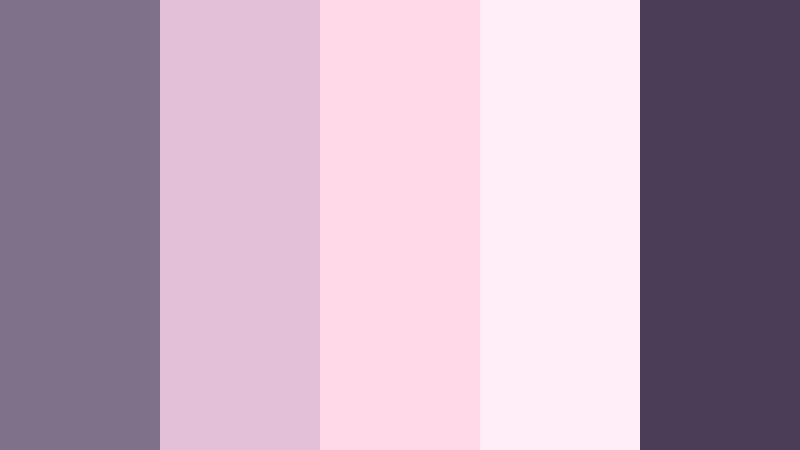 blush ash daydream purple ash color palette with hex codes