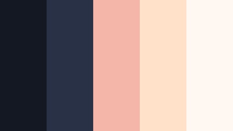blush cabin evening eclipse navy color palette with hex codes