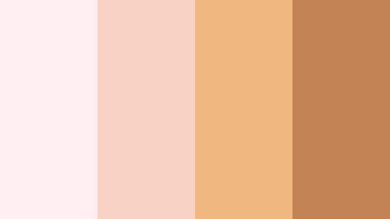 blush caramel daydream soft caramel color palette with hex codes