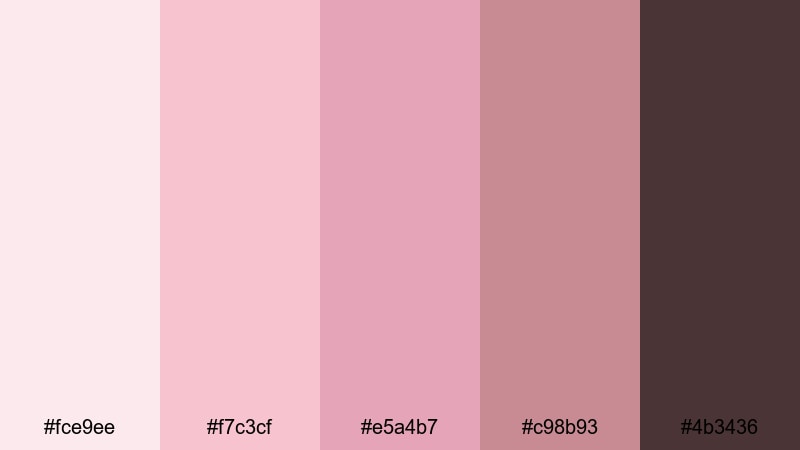 blush cashmere soiree luxury color palette with hex codes