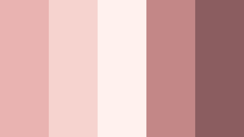 blush ceremony glow faded rose color palette with hex codes