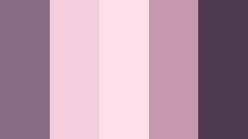 blush cinema reverie mauve shadow color palette with hex codes