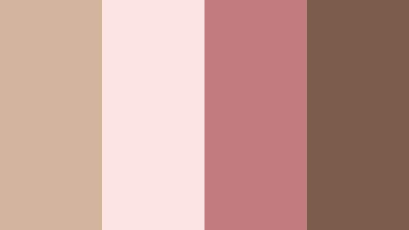 blush cocoa morning cocoa beige color palette with hex codes