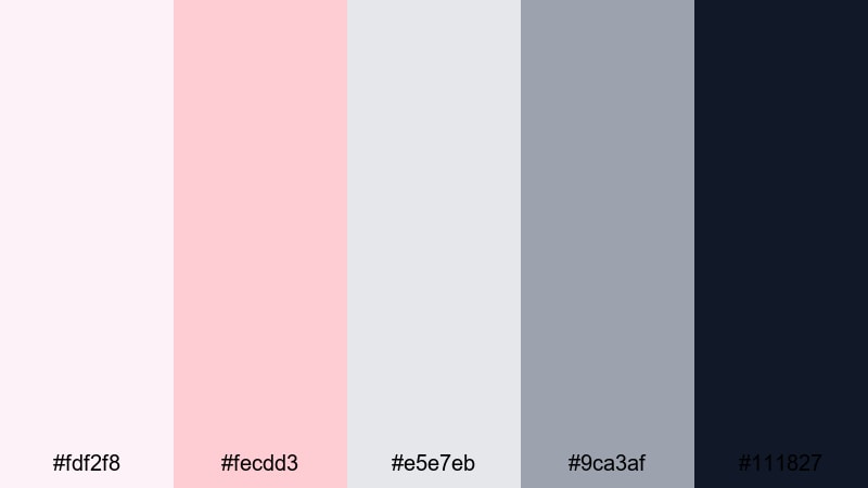 blush concrete calm modern color palette with hex codes