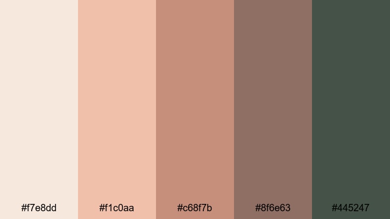 blush courtyard garden renaissance color palette with hex codes