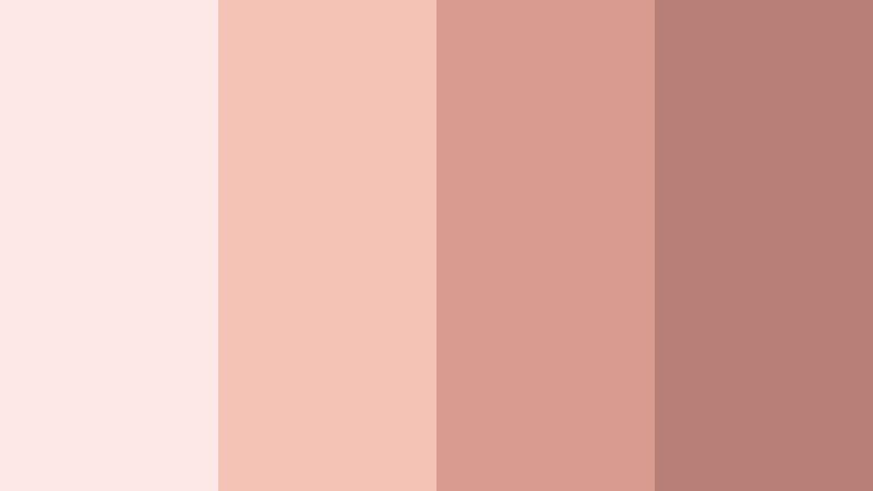 blush dawn rose glow rose gold mist color palette with hex codes