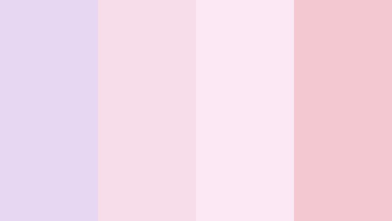 blush dusk whisper creamy lilac color palette with hex codes