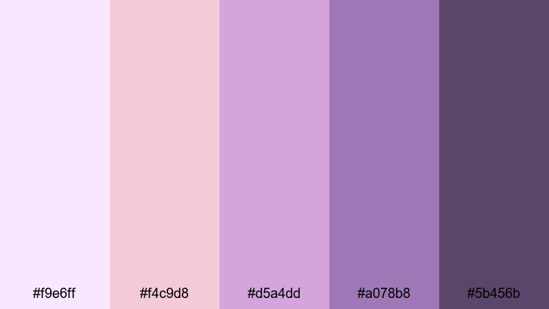 blush evening lilac lilac color palette with hex codes