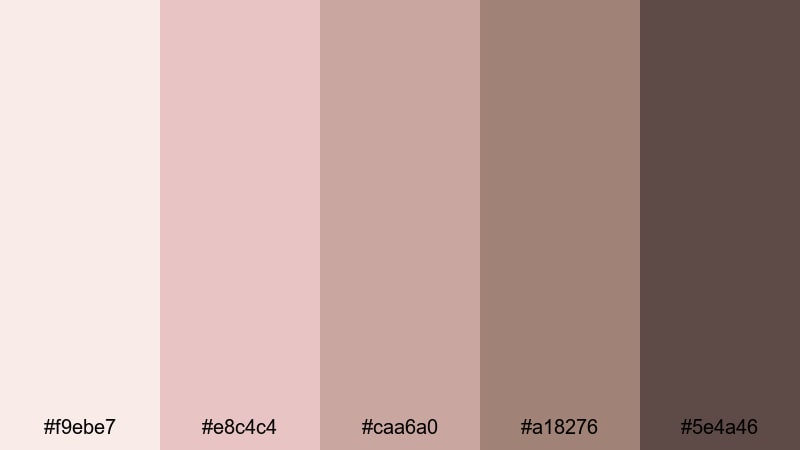 blush evening taupe taupe color palette with hex codes