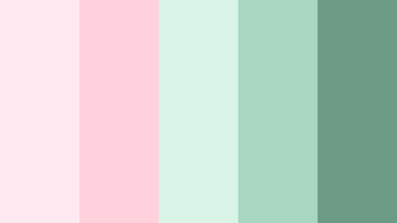 blush garden mint mint sage color palette with hex codes