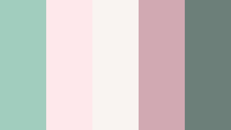 blush garden path misty jade color palette with hex codes