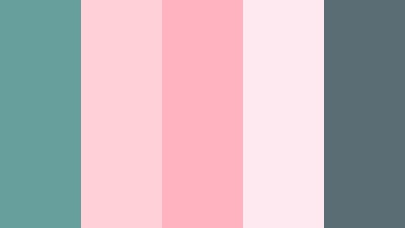 blush harbor evening faded teal color palette with hex codes