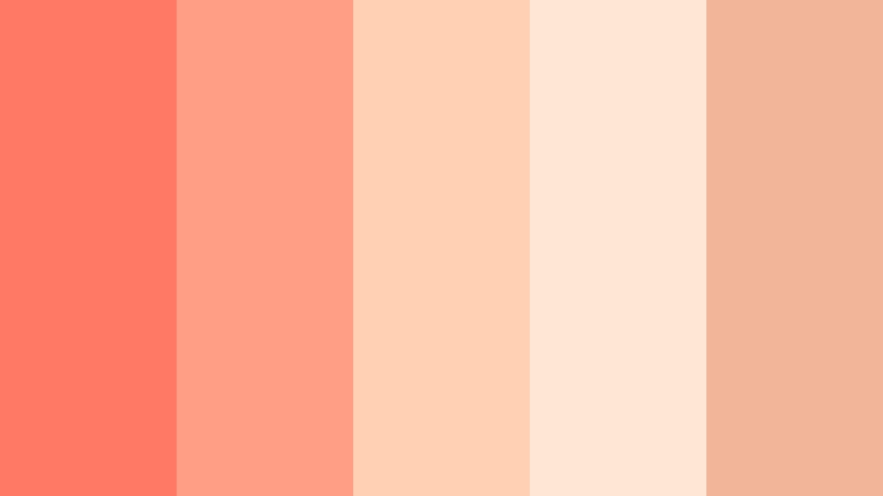 blush harbor glow metallic coral color palette with hex codes