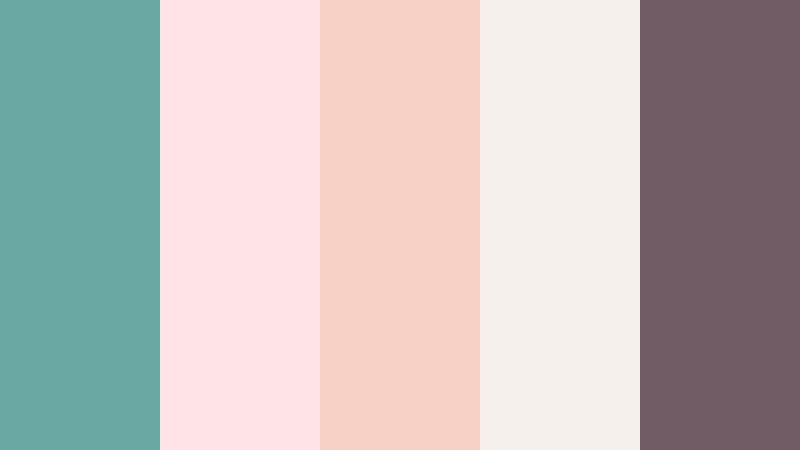 blush harbor mist dusty aqua color palette with hex codes