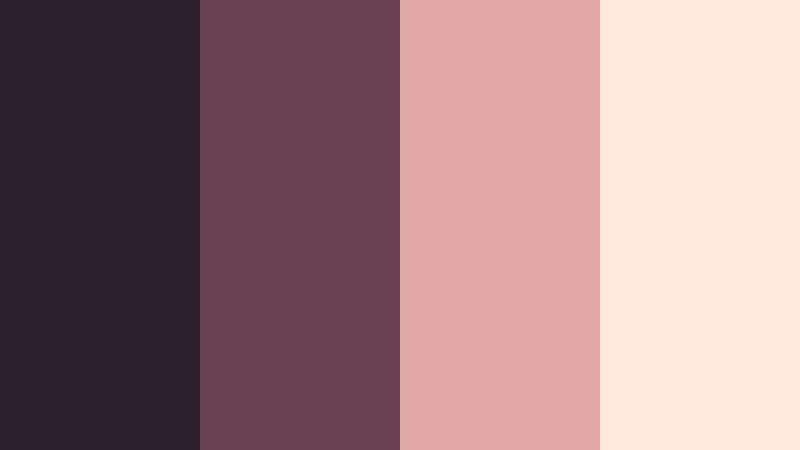 blush hearth evening charcoal plum color palette with hex codes