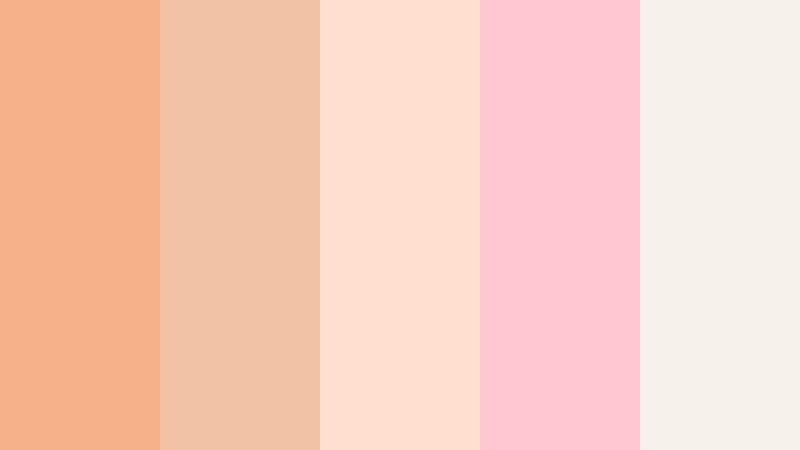blush horizon glow muted sunset orange color palette with hex codes