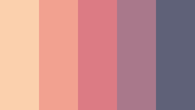 blush horizon sunset color color palette with hex codes